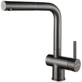 Смеситель для кухни Paulmark Dosse Do214418-GM Вороненая сталь — фото 1, Смесители для кухни