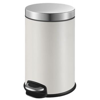 Ведро для мусора WeltWasser Erfie WT 8L педальное 10000000901 Белое — фото 1, Мусорные ведра