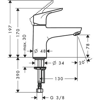 Смеситель для раковины Hansgrohe Focus 31931000 Хром — фото 2, Смесители для раковины