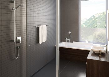 Душевой гарнитур Hansgrohe Croma Select E 26590400 Хром Белый — фото 2, Душевые гарнитуры