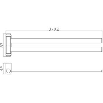 Полотенцедержатель Rav Slezak Nil NLA0602Z двойной поворотный Золотистый — фото 2, Полотенцедержатели