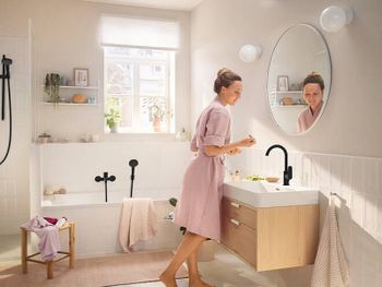 Смеситель для раковины Hansgrohe Rebris S 72536670 Черный матовый — фото 4, Смесители для раковины