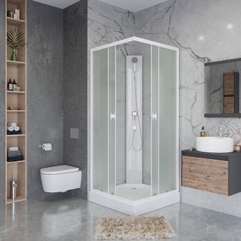 Душевая кабина Niagara Promo 90x90 P90/13Q/MT/BK без гидромассажа — фото 1, Душевые кабины