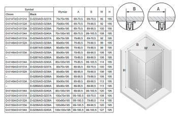Душевой уголок New Trendy New Soleo Chrome 90х90 D-0149A/D-0153A профиль Хром стекло прозрачное — фото 8, Квадратные душевые уголки