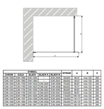 Душевая перегородка New Trendy Avexa Black 100 EXK-2041 профиль Черный стекло прозрачное — фото 6, Душевые перегородки