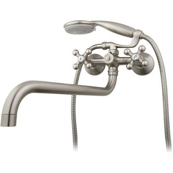 Смеситель для ванны Frap H19-5 F2619-5 универсальный Сатин — фото 1, Смеситель для ванны