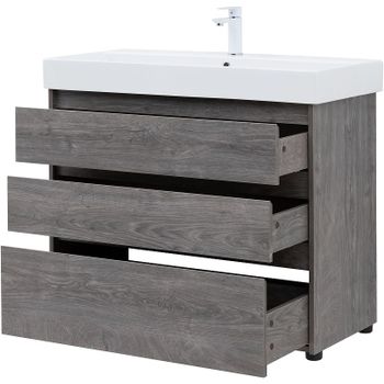 Тумба под раковину Aquanet Nova Lite 100 302479 Дуб рошелье — фото 4, Тумбы под раковину