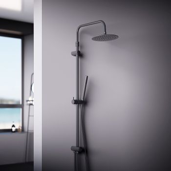 Душевая система Damixa Scandinavian Pure 936000300 Черная матовая — фото 2, Душевые стойки