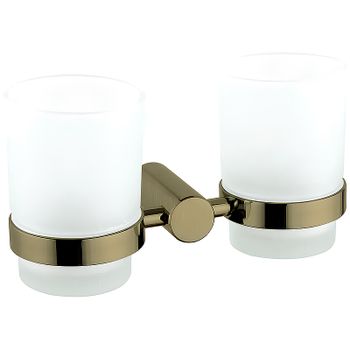 Стакан для зубных щеток Haiba HB8408-4 двойной Бронза — фото 1, Стаканы для зубных щеток