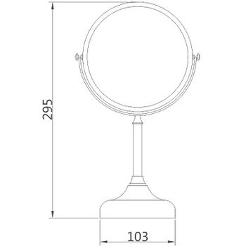 Косметическое зеркало Haiba HB6208 Хром — фото 2, Косметические зеркала