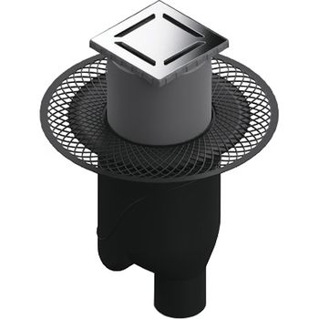 Душевой трап Berges Platz Norma 100x100 091058 с решеткой Хром — фото 1, Трапы для душа