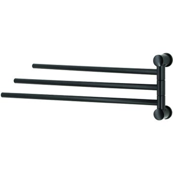 Полотенцедержатель WasserKRAFT K-1033BLACK поворотный Черный матовый — фото 1, Полотенцедержатели