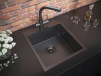 Смеситель для кухни Paulmark Essen Es213011-GM Вороненая сталь — фото 6, Смесители для кухни