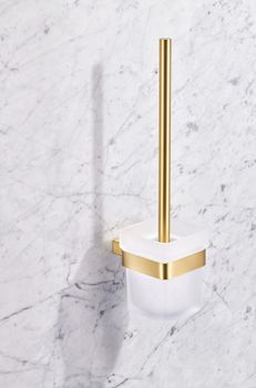 Ершик для унитаза Milacio Ultra MCU.954.GD Брашированное золото — фото 3, Ершики для унитаза