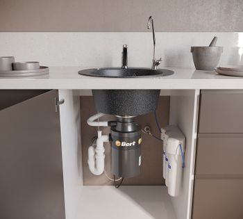 Кухонная мойка Domaci Бьелла DMC-05 GWS-05-308 Черная — фото 5, Кухонные мойки