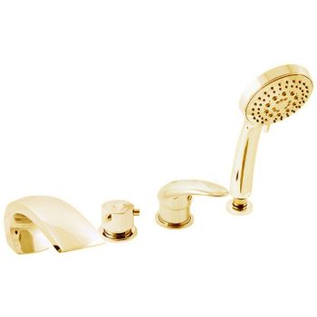 Смеситель на борт ванны Rav Slezak Dunaj D472.5PZ Золото — фото 1, Смесители на борт ванны