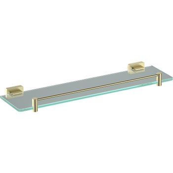 Стеклянная полка Schein Klimt 9272BG Золото матовое — фото 1, Полки для ванной и душа