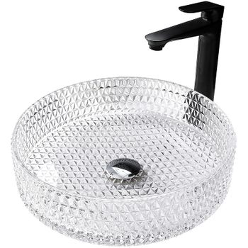 Раковина-чаша Abber Glas 40 AK2301 прозрачная — фото 1, Раковины накладные