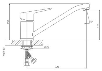 Смеситель для кухни Viko V-6713 Хром — фото 11, Смесители для кухни