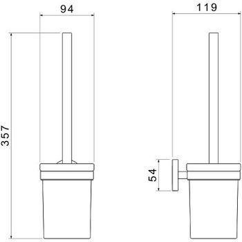 Ершик для унитаза Schein Kahlo 9161CH Хром — фото 2, Ершики для унитаза