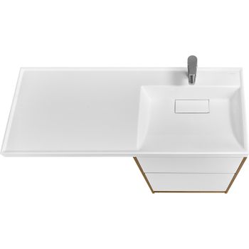 Тумба под раковину Aquaton Лондри 120 1A266901LHDR0 Дуб Рустикальный без фасада — фото 3, Тумбы под раковину