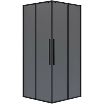 Душевой уголок Niagara Nova 80х80 NG-2822-34BLACK профиль Черный матовый стекло тонированное — фото 1, Квадратные душевые уголки