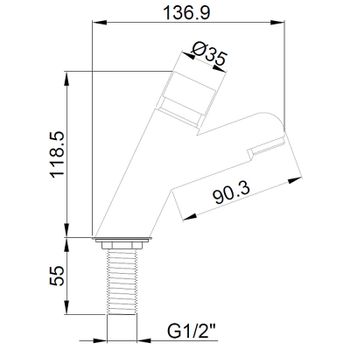 Кран для одного типа воды Nofer 07400.N Хром — фото 2, Краны