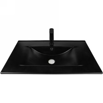 Тумба с раковиной Bond Wave 80 T01800-S05B подвесная Белая глянцевая — фото 6, Тумбы с раковиной