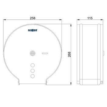 Диспенсер туалетной бумаги Nofer 05006.B Нержавеющая сталь глянцевая — фото 2, Диспенсеры туалетной бумаги