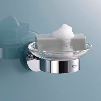 Мыльница Grohe Essentials 40368001 Прозрачное стекло — фото 3, Мыльницы