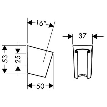 Держатель ручного душа Hansgrohe Porter S 28331140 Бронза — фото 2, Держатели для душа
