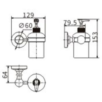 Дозатор для жидкого мыла CeramaLux Caps 51312 Хром — фото 2, Дозаторы