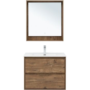 Тумба под раковину Aquanet Милан 80 336379 подвесная Дуб рустикальный — фото 9, Тумбы под раковину