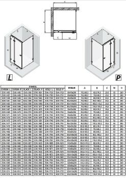 Душевой уголок New Trendy Avexa Black 100x100 R EXK-1591 профиль Черный стекло прозрачное — фото 14, Квадратные душевые уголки