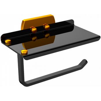 Товар: Держатель туалетной бумаги CeramaLux Azzuro 95607D Черный Золото - фото 1 Держатель туалетной бумаги CeramaLux Azzuro 95607D Черный Золото — фото 1, Держатели туалетной бумаги