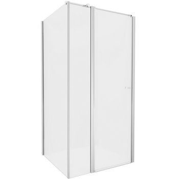 Душевой уголок New Trendy New Soleo Chrome 90x100 K-0718 профиль Хром стекло прозрачное — фото 1, Прямоугольные душевые уголки