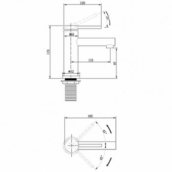 Смеситель для раковины Abber Emotion AF8810G Золото матовое — фото 3, Смесители для раковины
