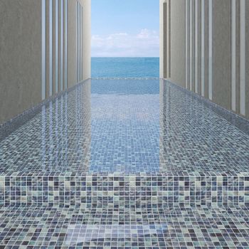 Стеклянная мозаика Vidrepur Nature Air Force №5606 на сетке 25x25 см — фото 2, Мозаика