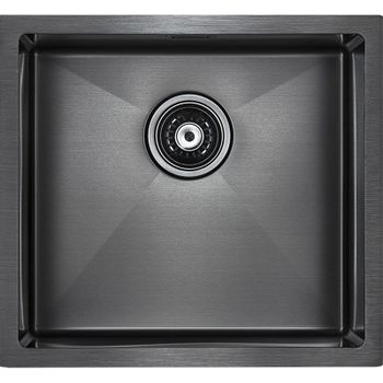 Кухонная мойка Paulmark Aller 48 Uni PM804844-GM Вороненая сталь — фото 1, Кухонные мойки