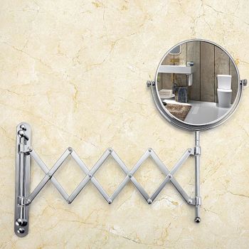 Косметическое зеркало Frap F6408 с увеличением Хром — фото 10, Косметические зеркала