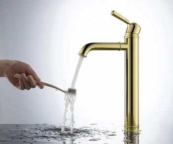 Смеситель для раковины Aquatek Классик AQ1504PG Полированное золото — фото 5, Смесители для раковины