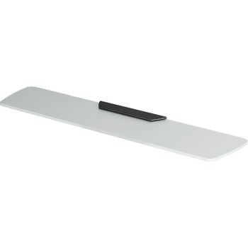 Стеклянная полка WasserKRAFT Wiese K-8924 Оружейная сталь — фото 1, Полки для ванной и душа