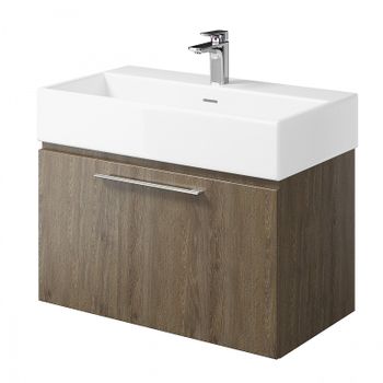 Тумба под раковину Creto Milano 80 5-1377TR подвесная Truffle — фото 2, Тумбы под раковину