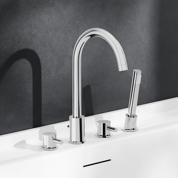 Смеситель на борт ванны Damixa Scandinavian Pure 360400000 Хром — фото 2, Смесители на борт ванны