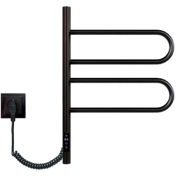 Электрический полотенцесушитель Vincea 44х60 VTD-1R1CBE Черный матовый — фото 1, Электрические полотенцесушители