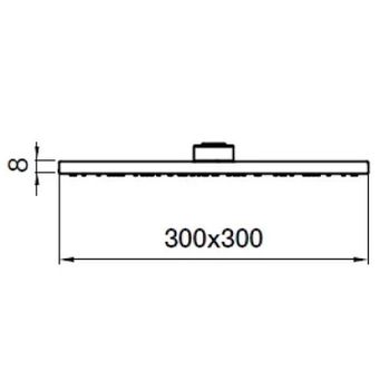 Верхний душ Webert AC1013015STEEL Хром — фото 2, Верхние души
