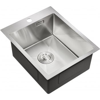 Кухонная мойка Milacio Denia 41 MC.77460 нержавеющая сталь / 41x22x51 см / встраиваемая / с одной чашей / без крыла — фото 1, Кухонные мойки