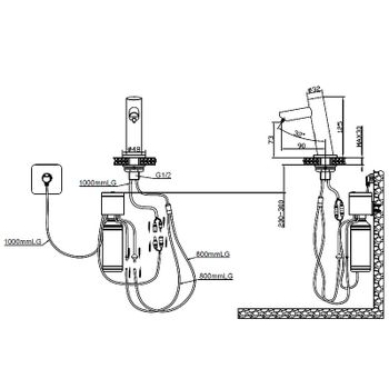 Диспенсер для жидкого мыла Nofer 03113.B Хром — фото 2, Диспенсеры для жидкого мыла