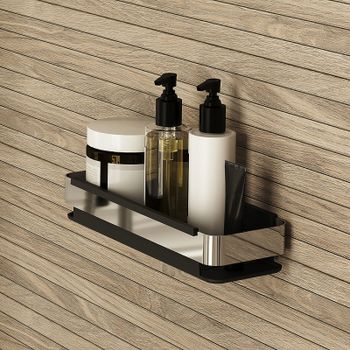 Полка корзина Iddis SHE13SBi44 Черный — фото 2, Полки для ванной и душа