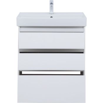 Тумба под раковину Aquanet Nova Lite 75 302472 Белый глянец — фото 5, Тумбы под раковину